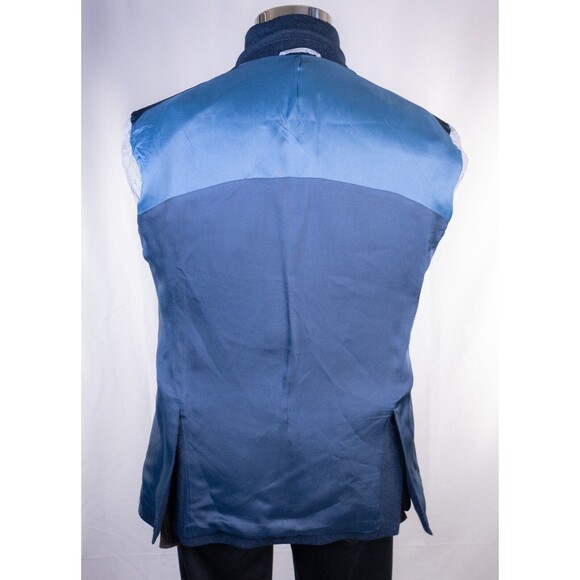 Tommy Hilfiger Mens Blazer Jacket Size 36 Navy Blue Solid Wool Sport Coat 2-Bttn - Picture 12 of 13